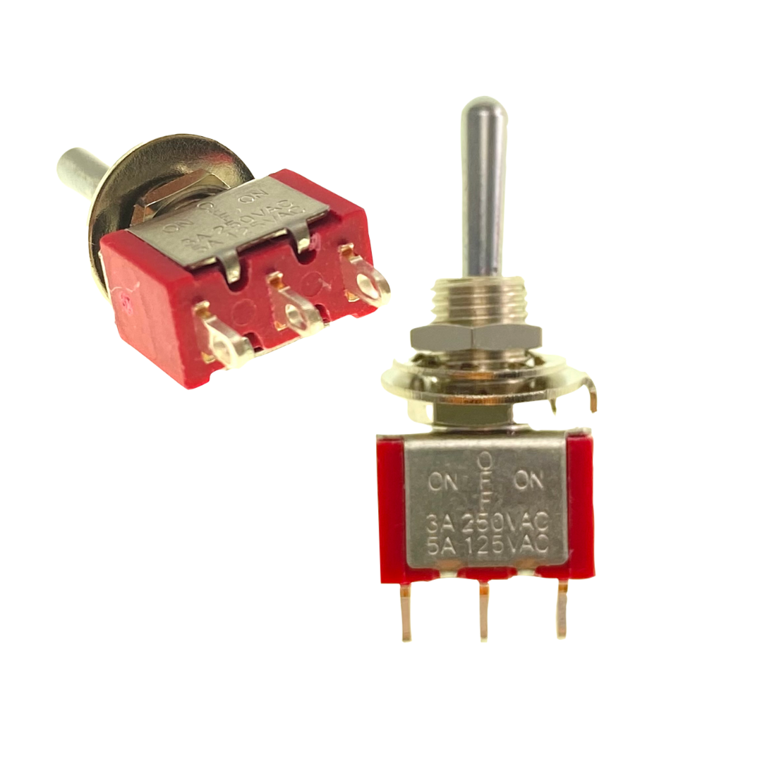 Miniature toggle switch - Single pole - centre-off type