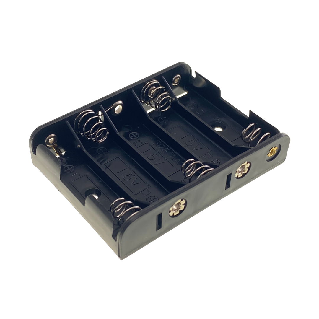 Battery holder for 5 AA batteries side by side (PP3 clip) 