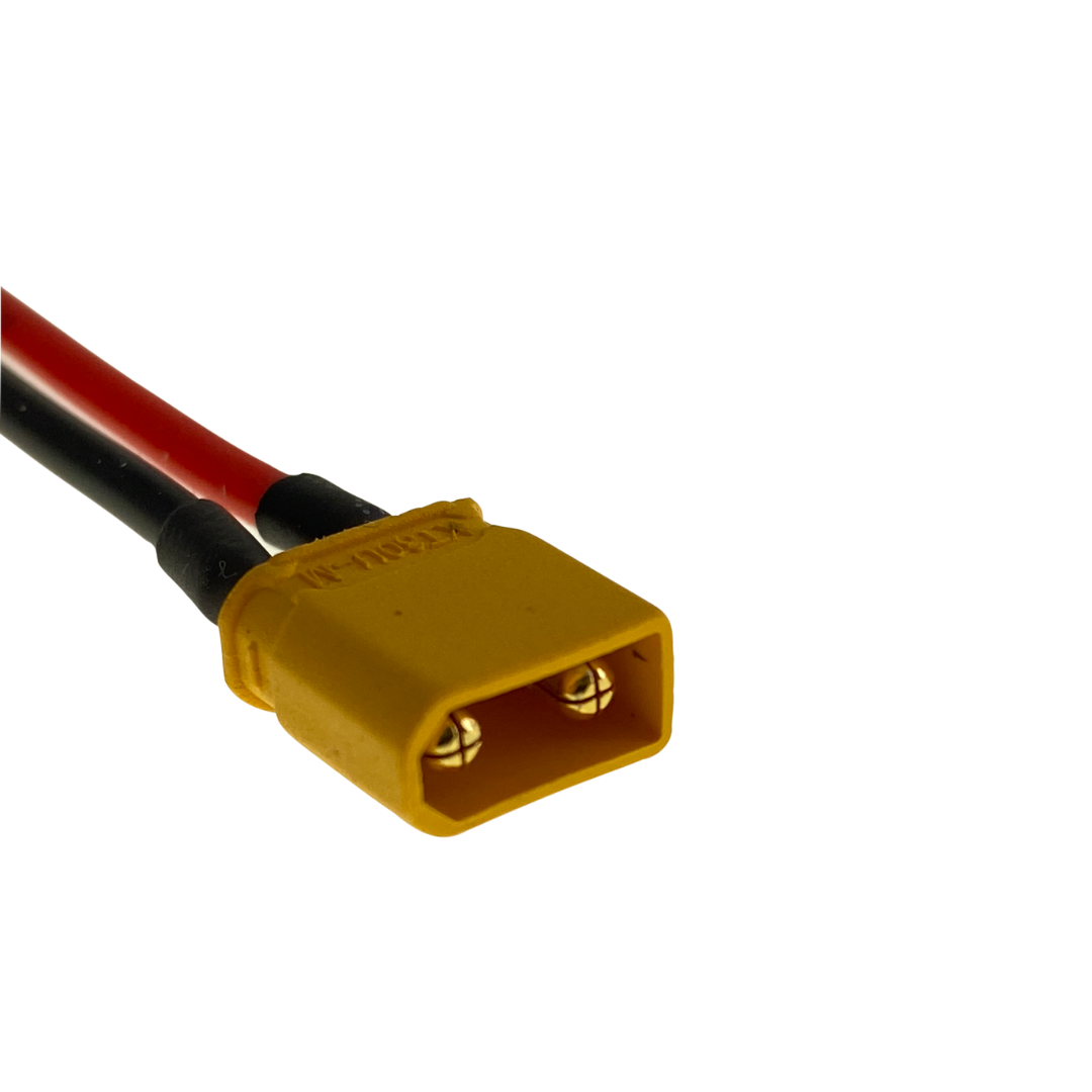 XT30 Gold Plated 65A RC Connector with 2-wires 18awg Silicone cable - Female (Male pins)