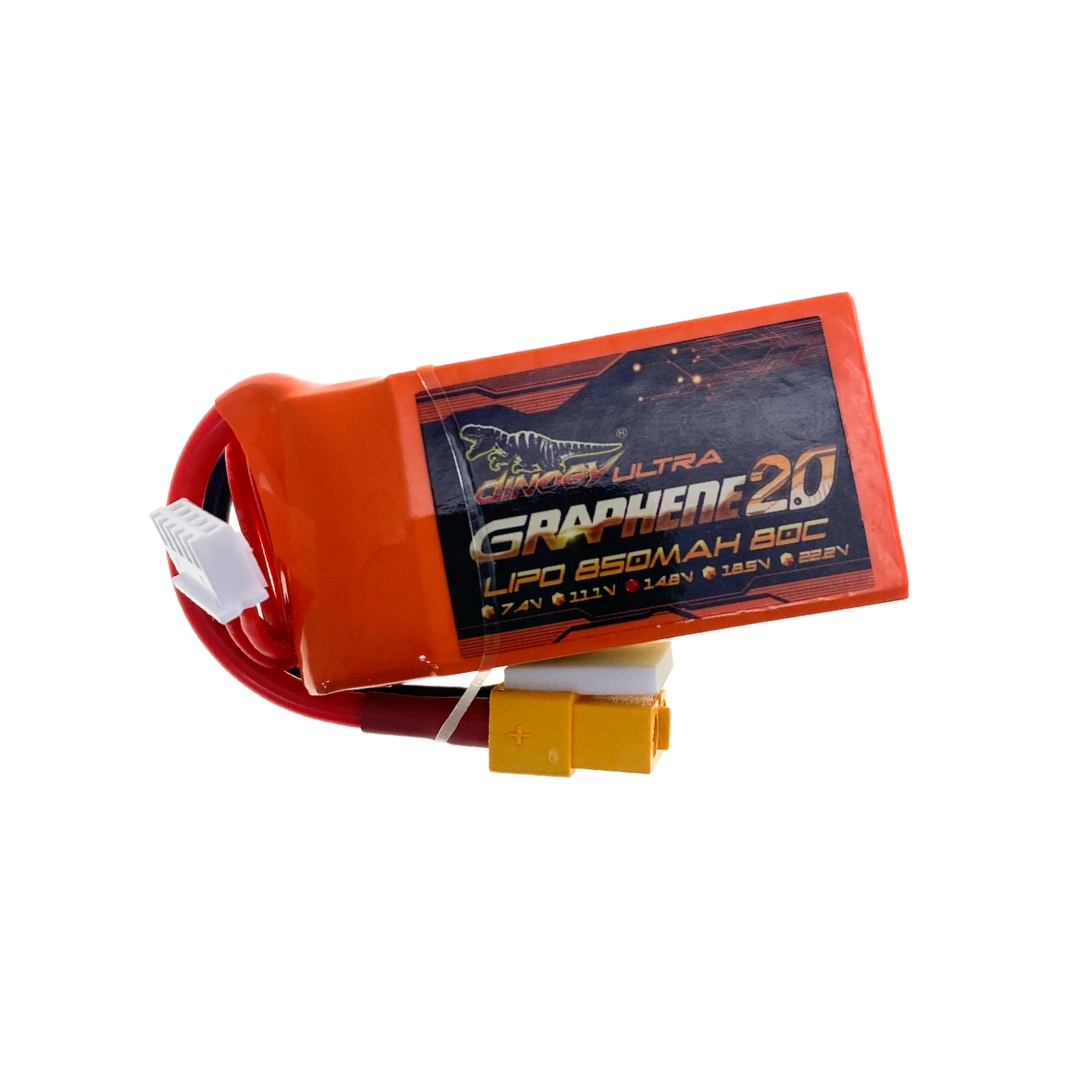 11.1V 850mAh 80C+  LiPo RC Battery Dinogy Ultra Graphene 2.0