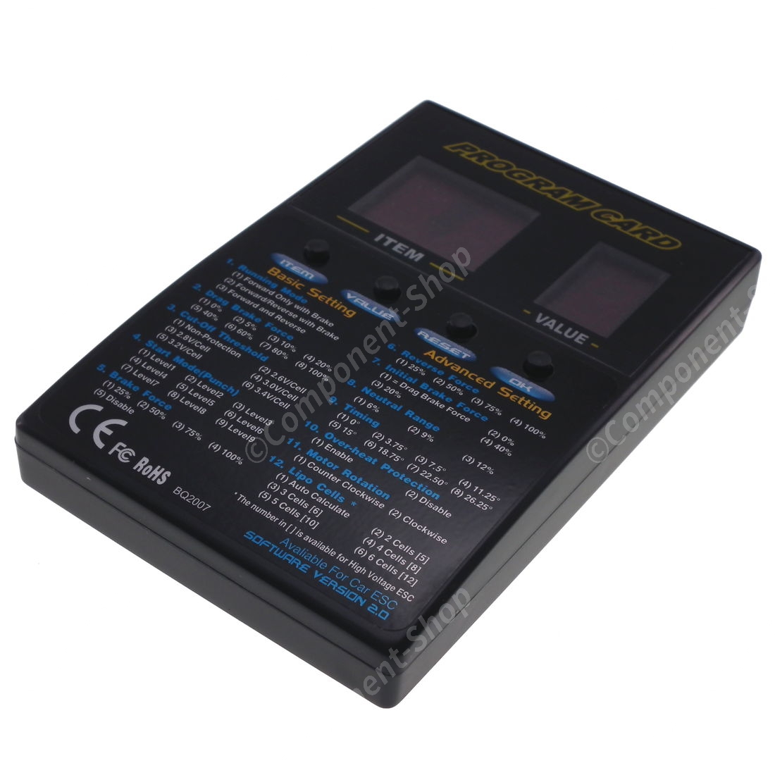 Program Card For Brushless Speed Controller (ESC)