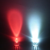 5mm Ultra-Bright Bi-Colour LED-  Red/White (3 Lead)