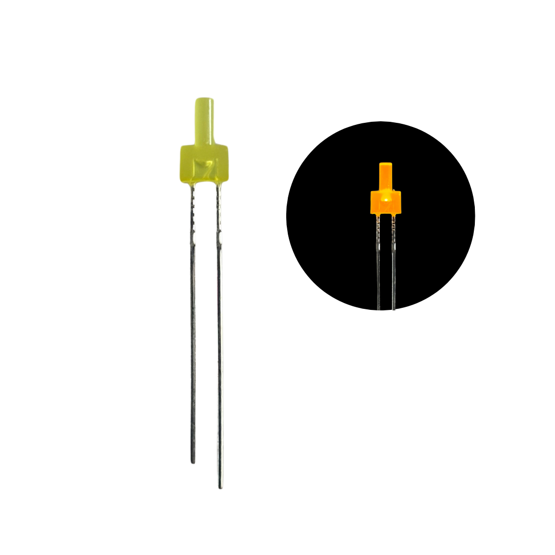 2mm Standard Flat Top / Tower Diffused LED - Yellow