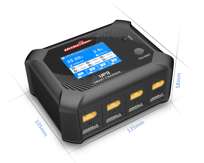 UP9, 200W, Four Channels Smart Balance Charger