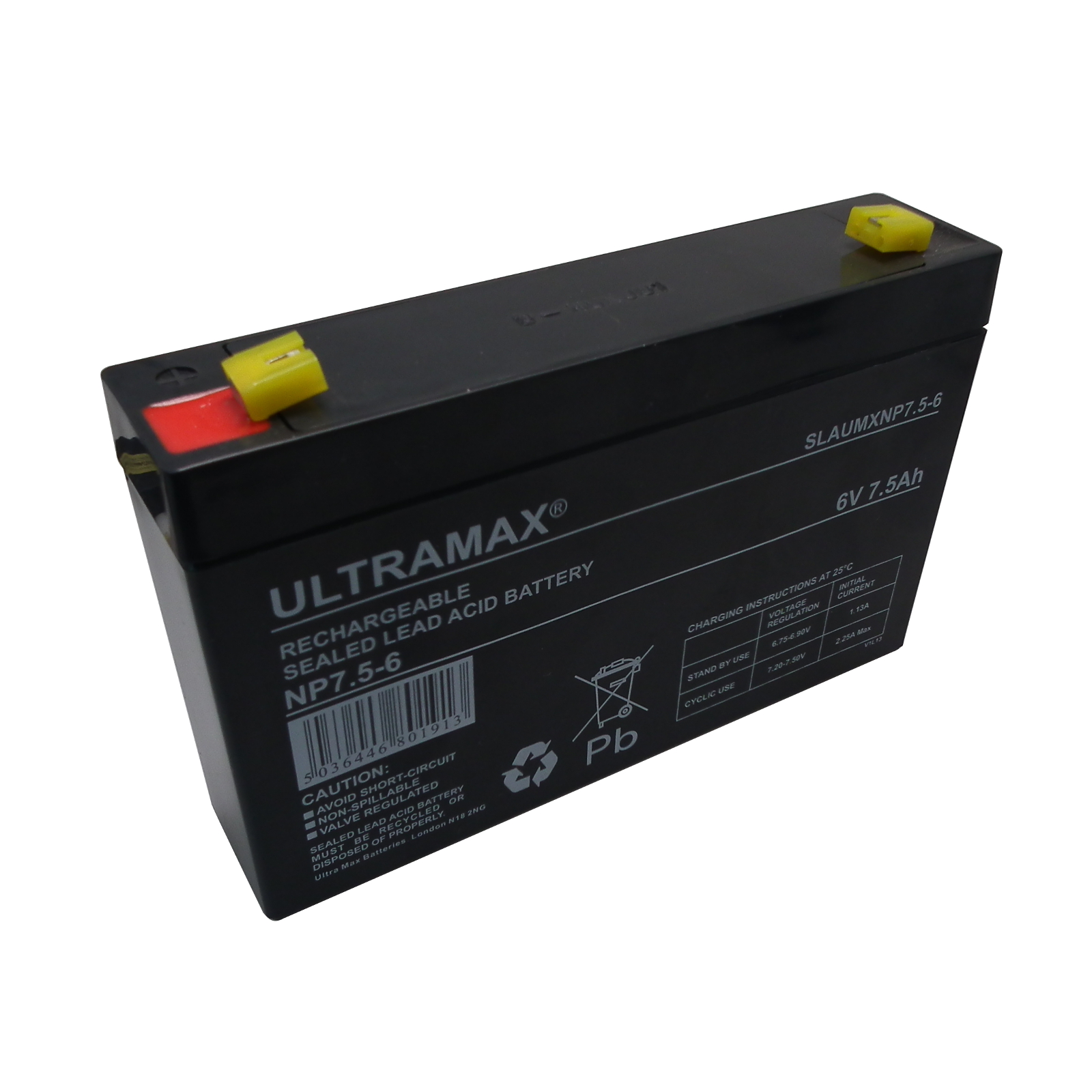 6V 7.5Ah Sealed lead-acid SLA Battery