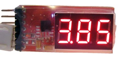 7-Segment display battery status indicator for 2S to 6S  (7.4 - 22.2V)