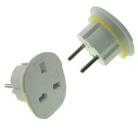 Mains plug adapter UK socket - European plug
