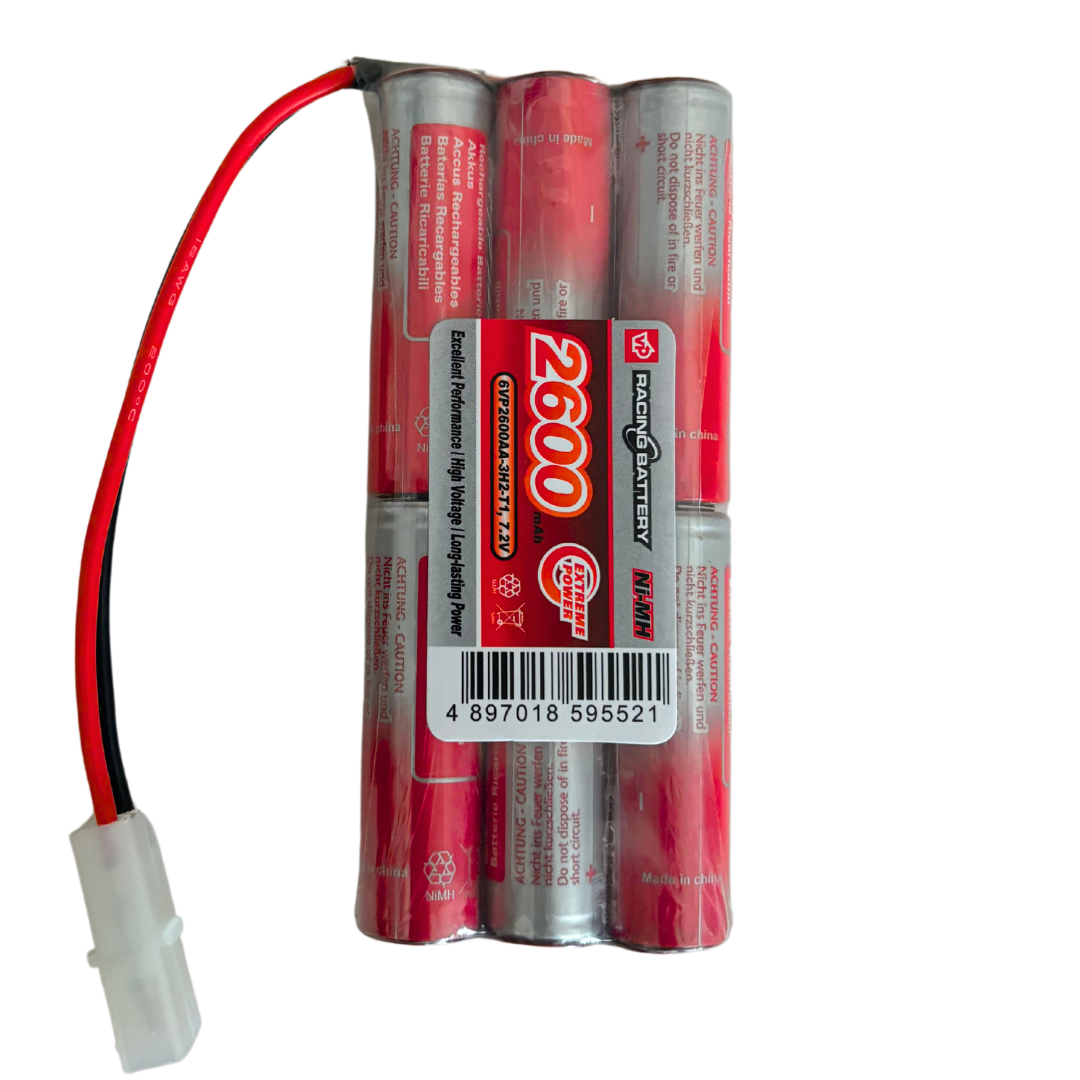 7.2V 2600mAh flat 3x2 AA NiMH Battery Pack.