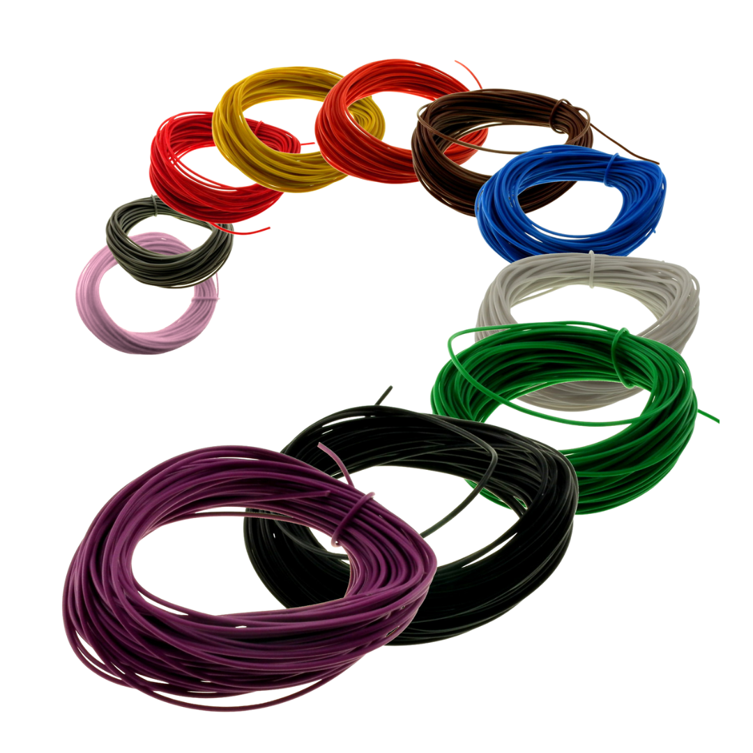 Light duty stranded PVC cable 7x0.2mm Kit (11 colours)