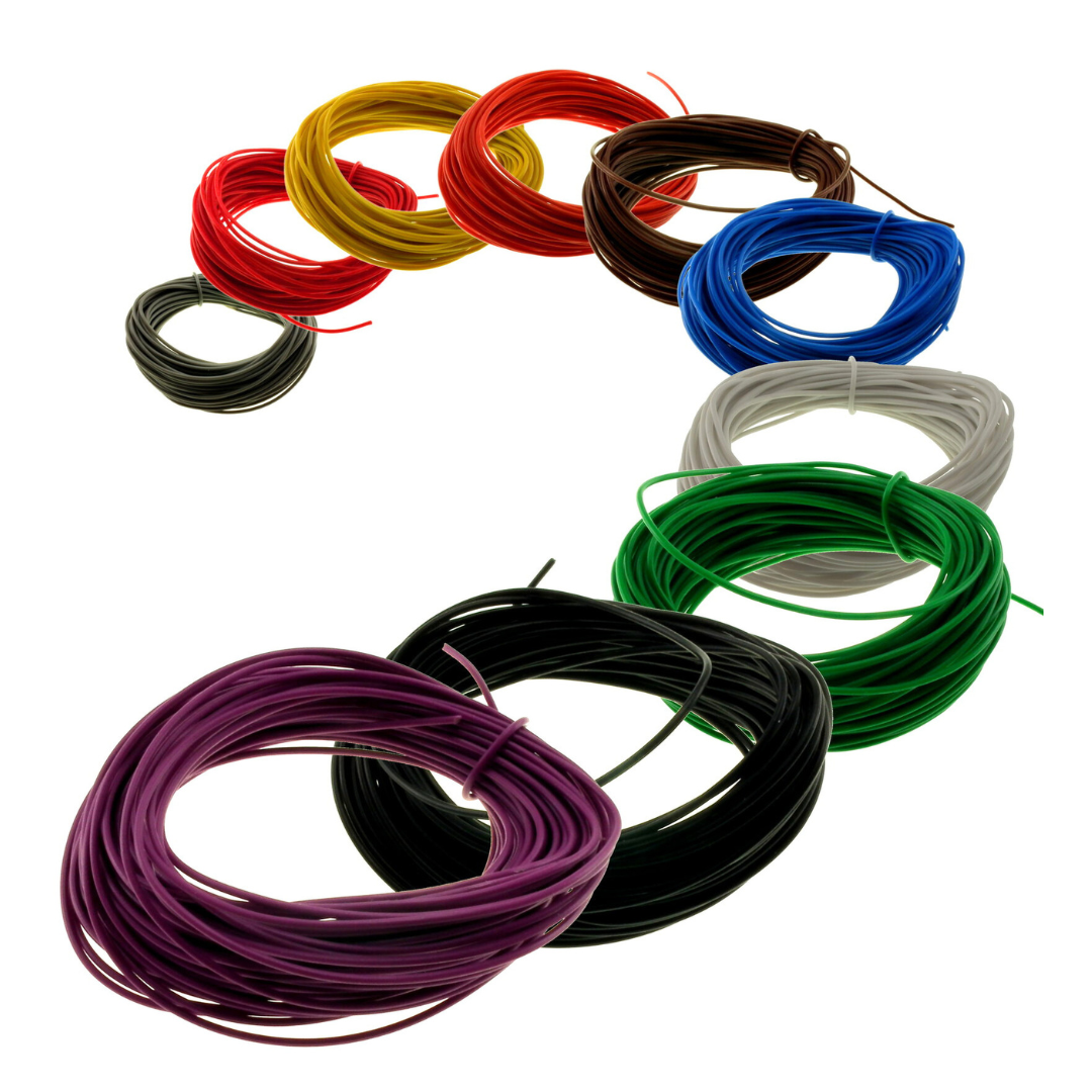 Light duty stranded PVC cable 7x0.2mm Kit (10 colours)