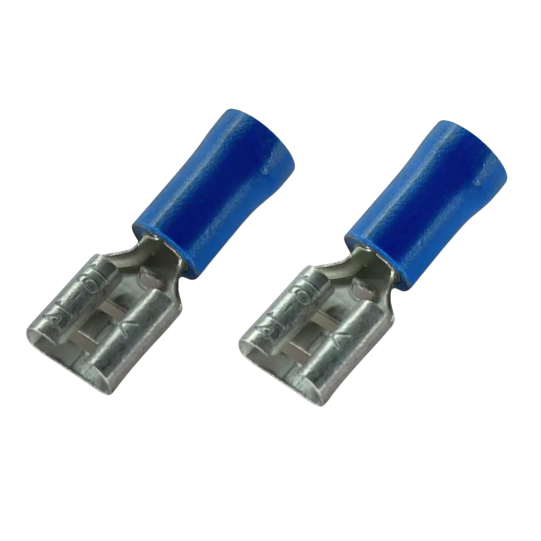 3/16" (4.8mm) Pre Insulated Female Spade Terminal Pair - Blue