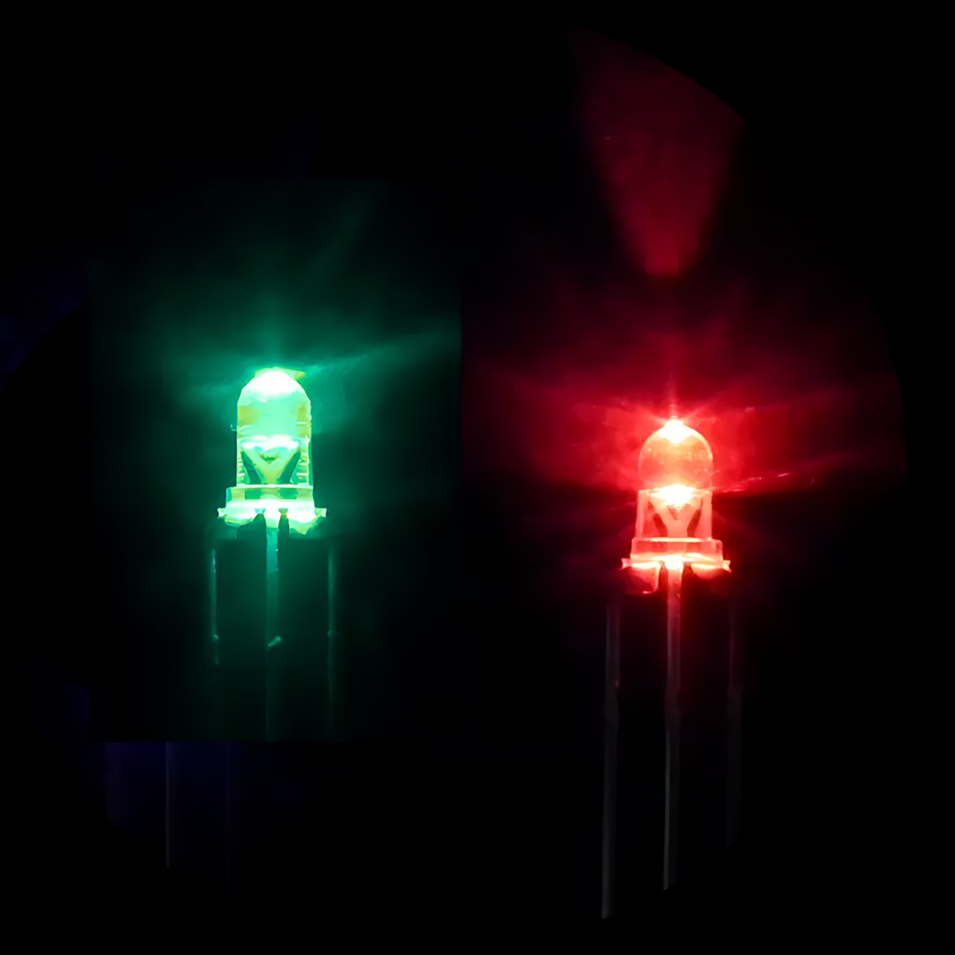 5mm ultra-bright Red/Green bi-colour LED (3 lead)
