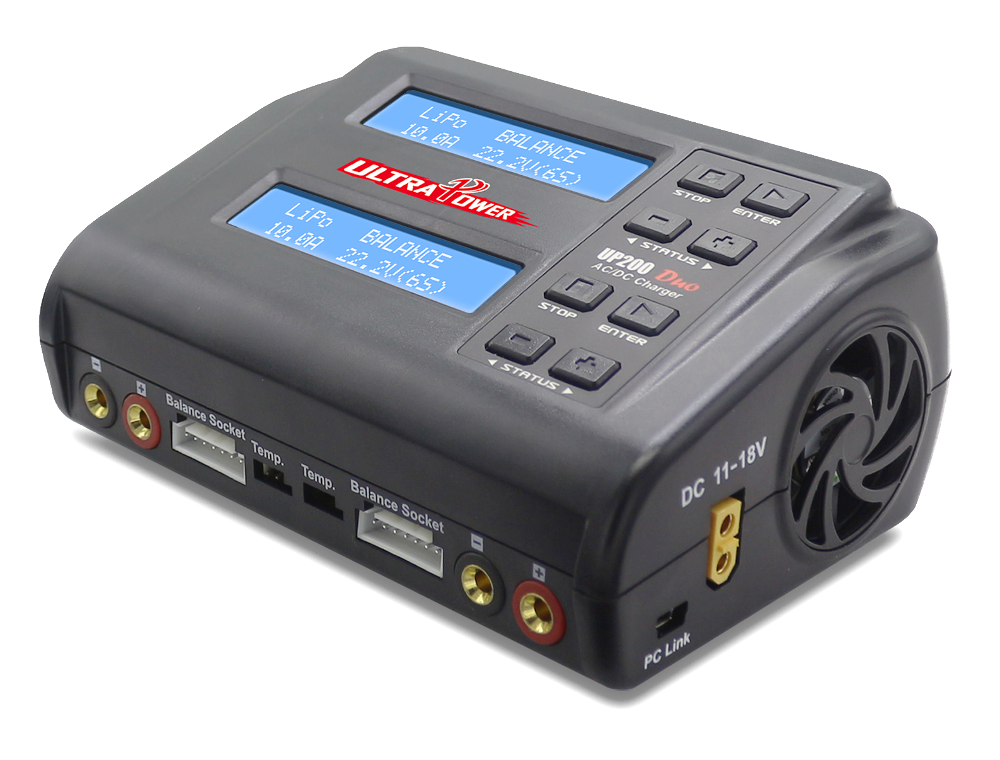 Ultra Power (200W) Digital Duo Balance Battery Charger for LiPO, NiMH, LiHV, NiCd, LiIon, Pb