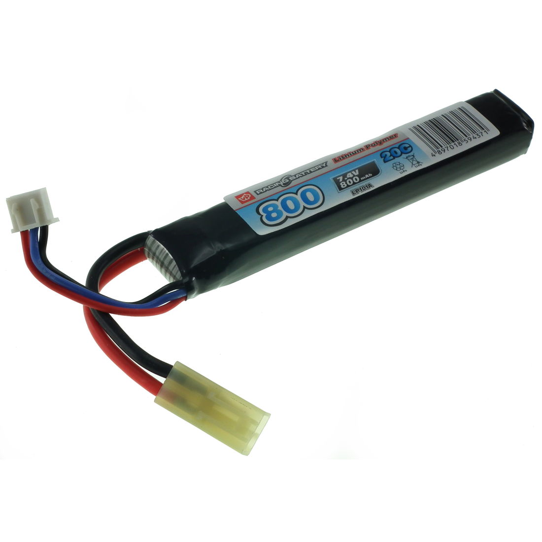 7.4V 800mAh 20C+ Airsoft lipo battery