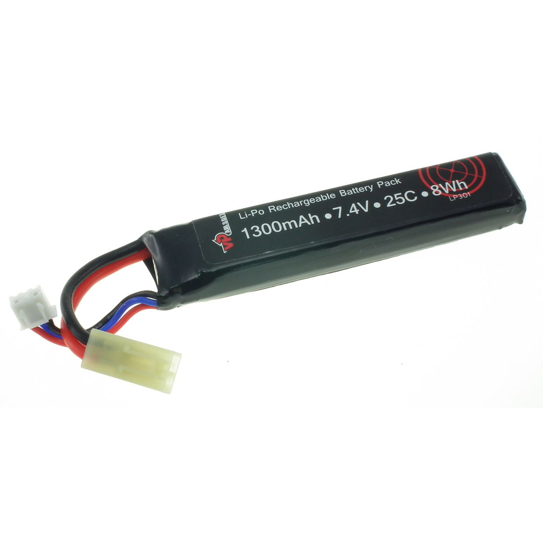 7.4V 1300mAh 25C+ lipo battery (101mm long)