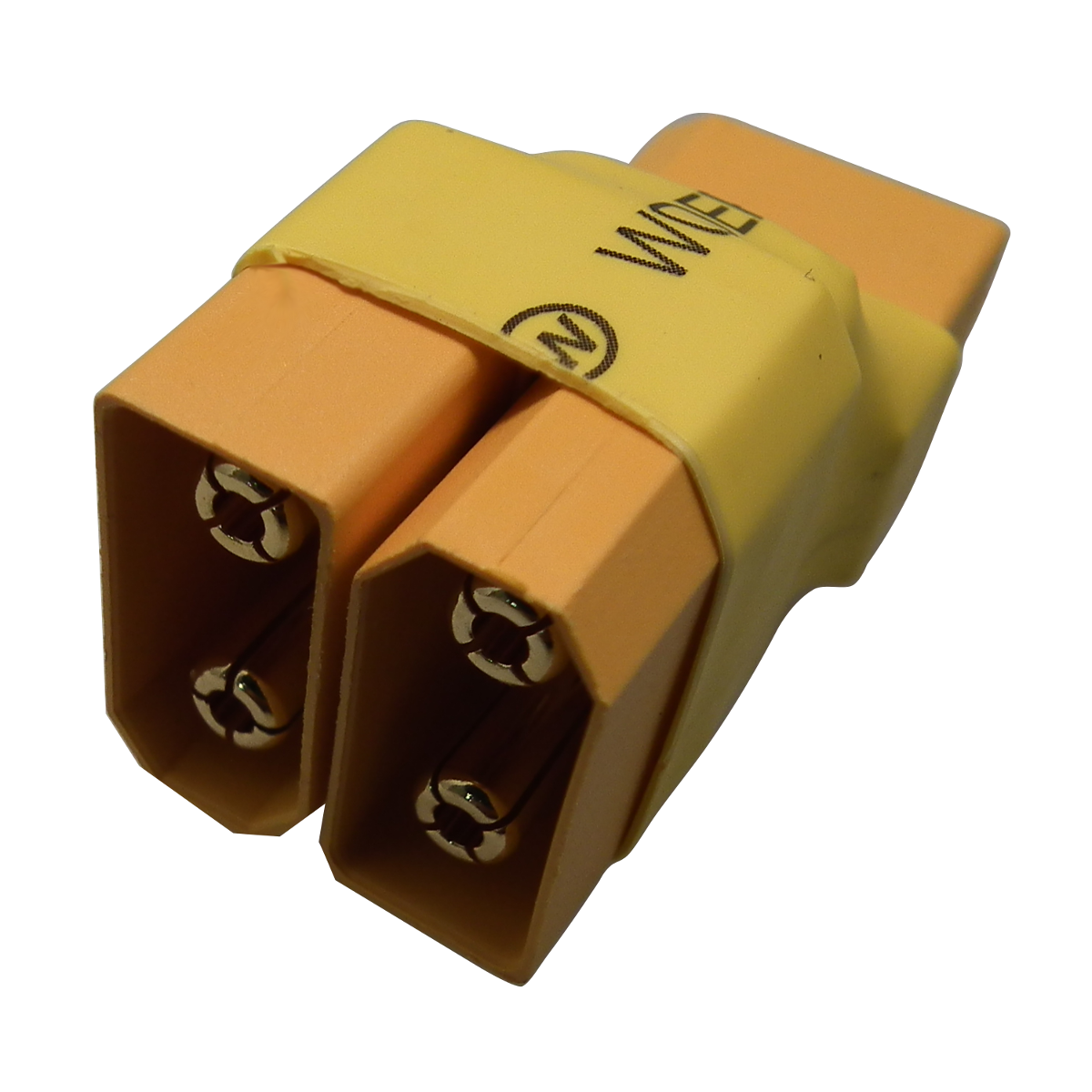 XT90 Male (Female pins) to 2 x XT90 Female (Male pins) - Series RC Battery Adapter (No Wires)
